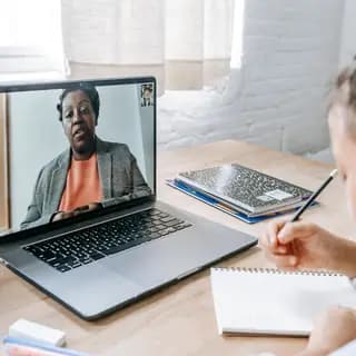 Student taking an online IGCSE tutoring lesson